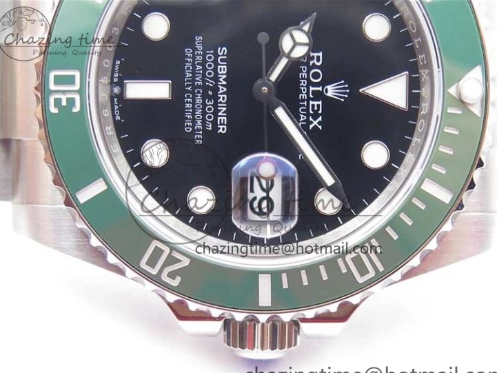 A3235 41mm LV on Submariner Black Bracelet Kermit EWF SS Dial 126610 0101